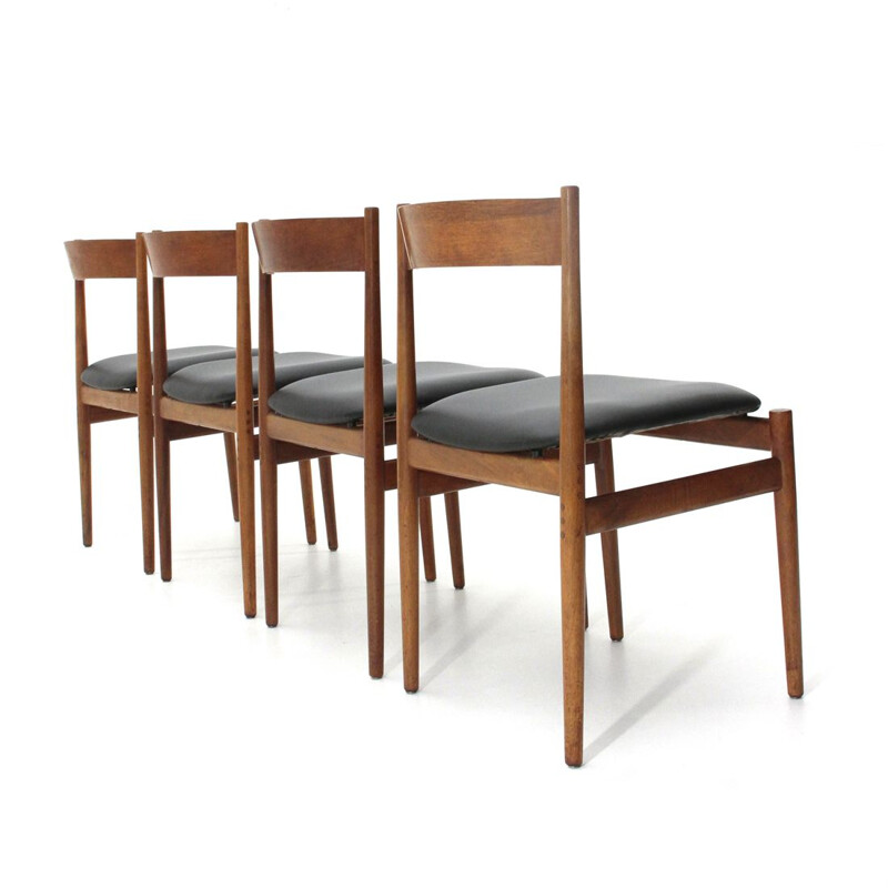 Set of 4 vintage dining chairs 101 by Gianfranco Frattini for Cassina, 1950s