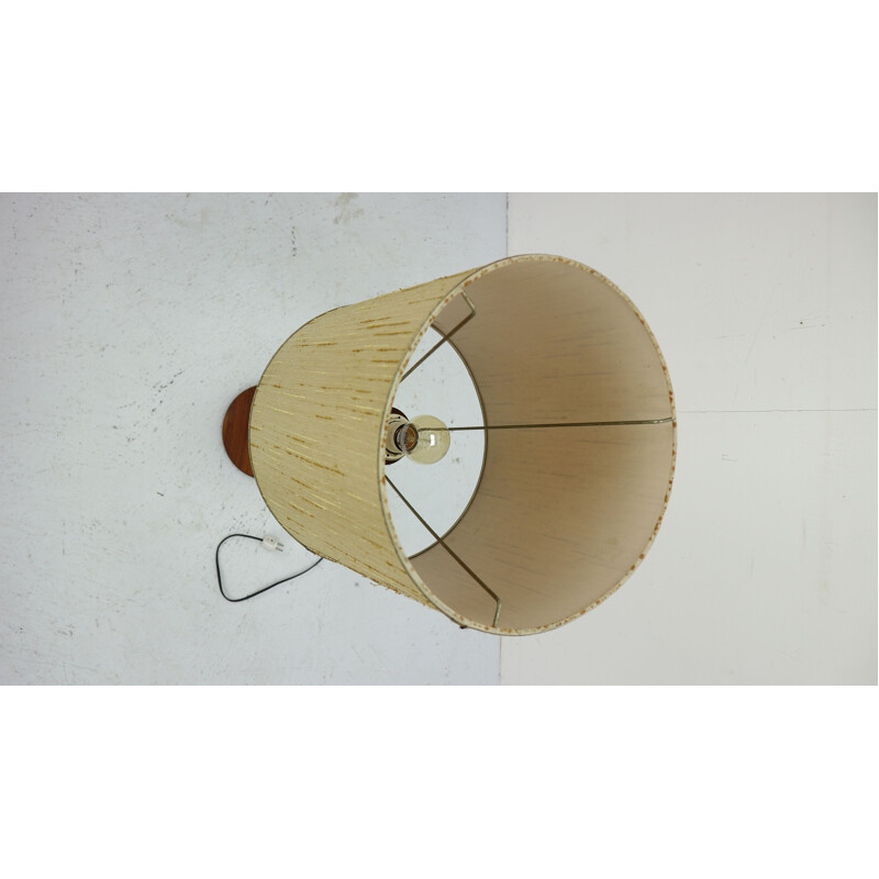 Vintage table lamp organic form in teak Denmark 1960