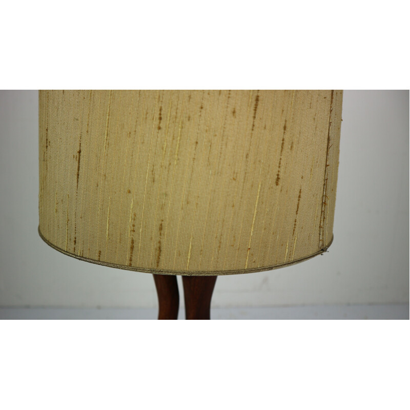 Vintage table lamp organic form in teak Denmark 1960