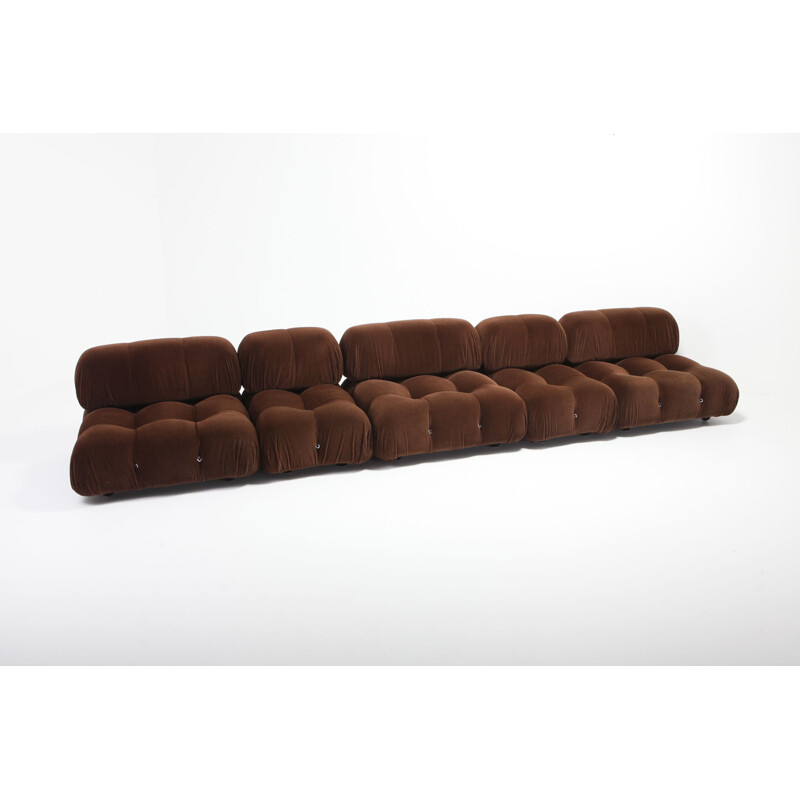 Vintage Camaleonda sofa for C&B Italia in brown velvet 1970