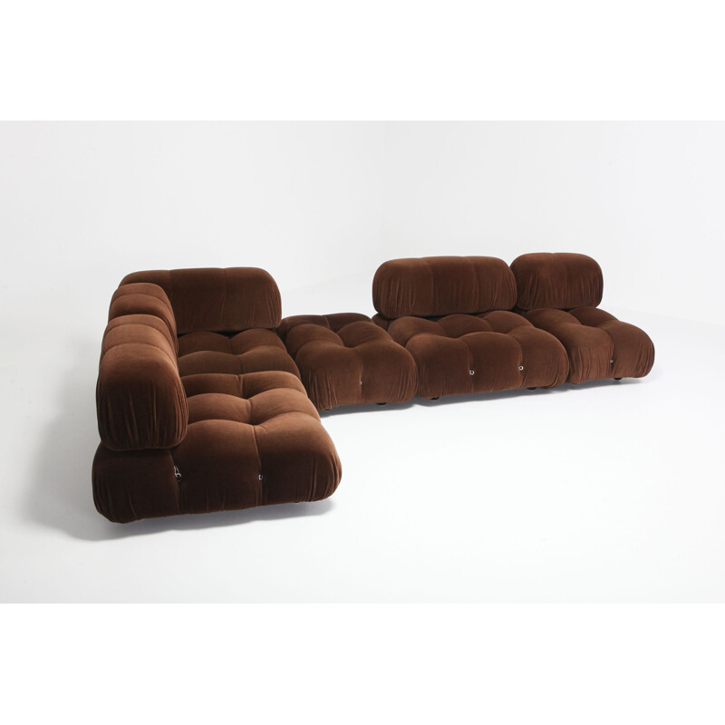 Vintage Camaleonda sofa for C&B Italia in brown velvet 1970