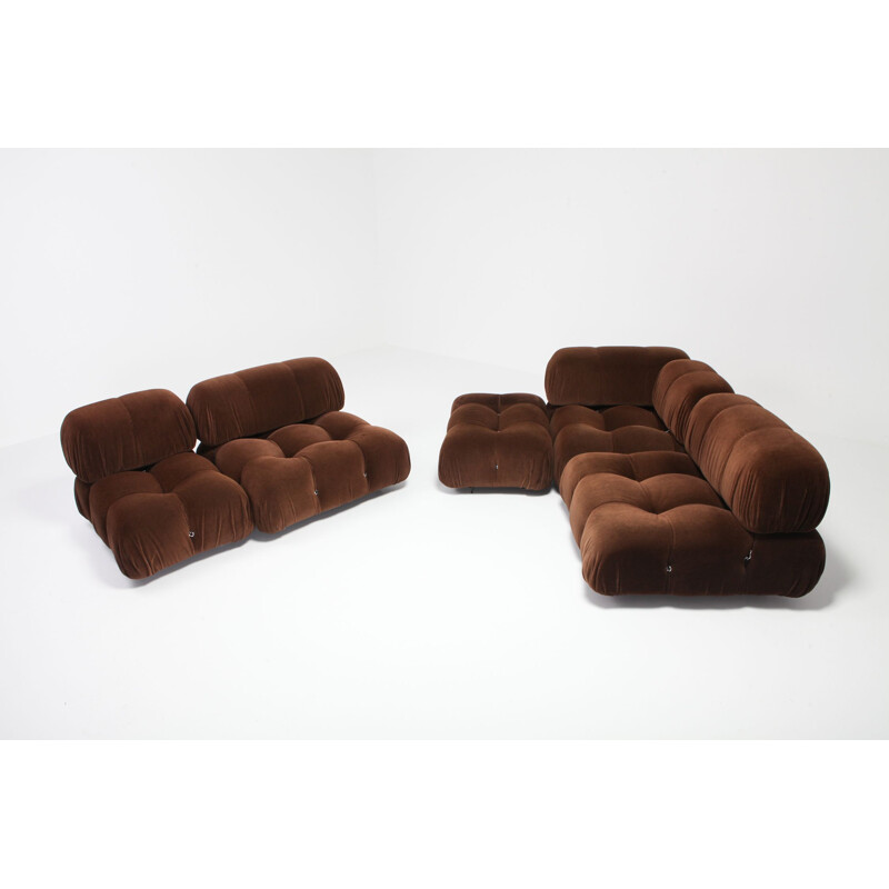 Vintage Camaleonda sofa for C&B Italia in brown velvet 1970