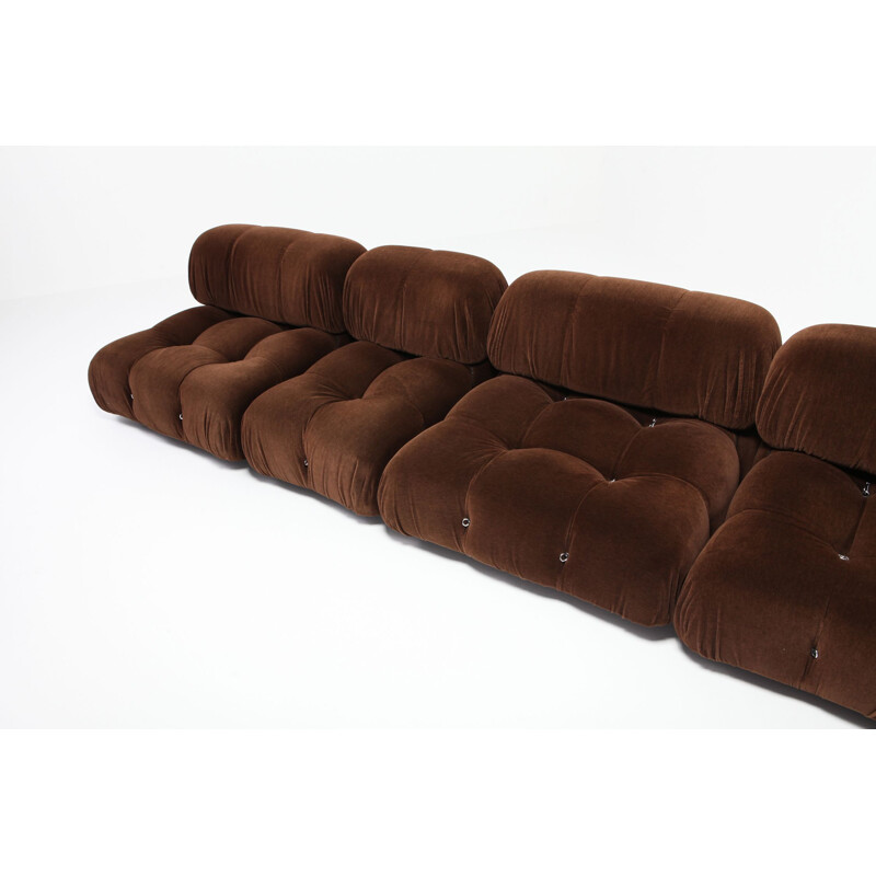 Vintage Camaleonda sofa for C&B Italia in brown velvet 1970