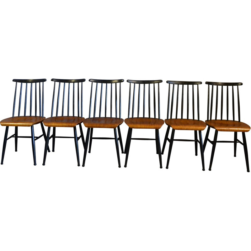 Set of 6 Fanett dining chairs, Illmari TAPIOVAARA - 1960s