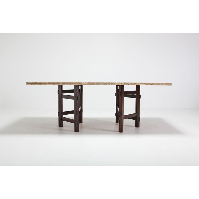 Vintage terazzo Marble table by Jan Vlug, Belgium