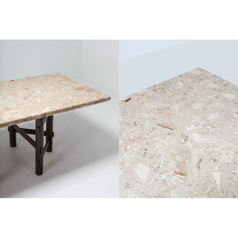 Vintage terazzo Marble table by Jan Vlug, Belgium