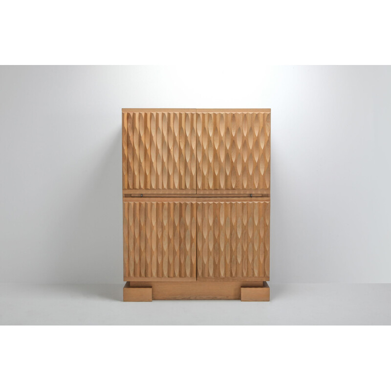 Vintage oak cabinet by De Coene, 1970