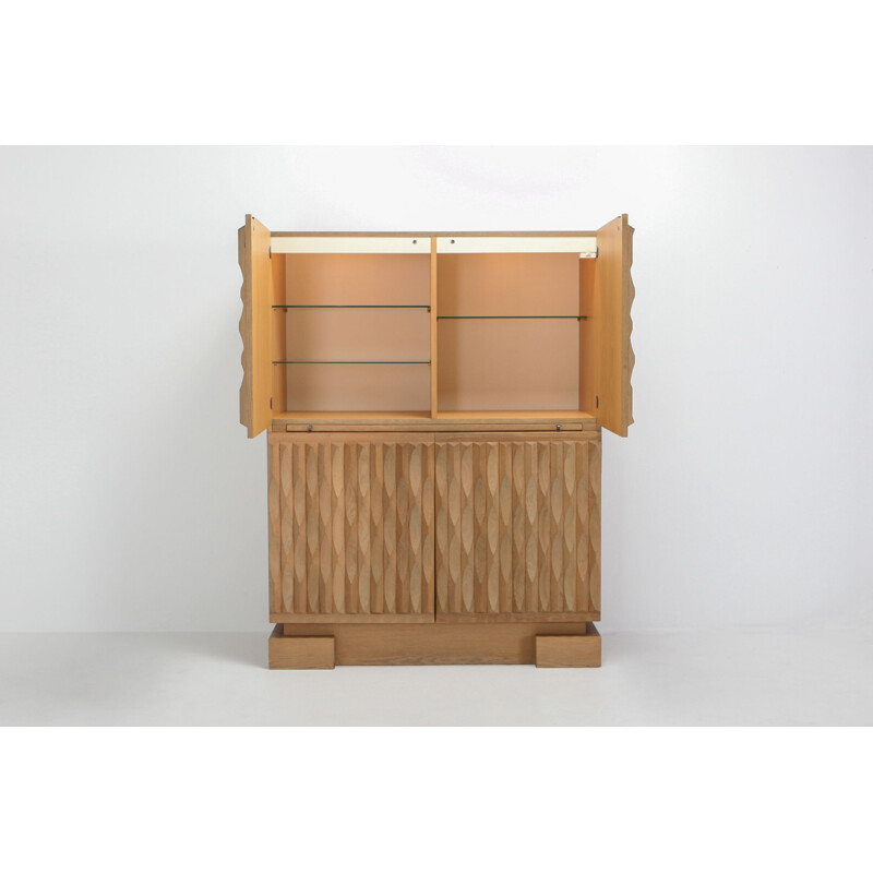 Cabinet vintage en chêne par De Coene,1970