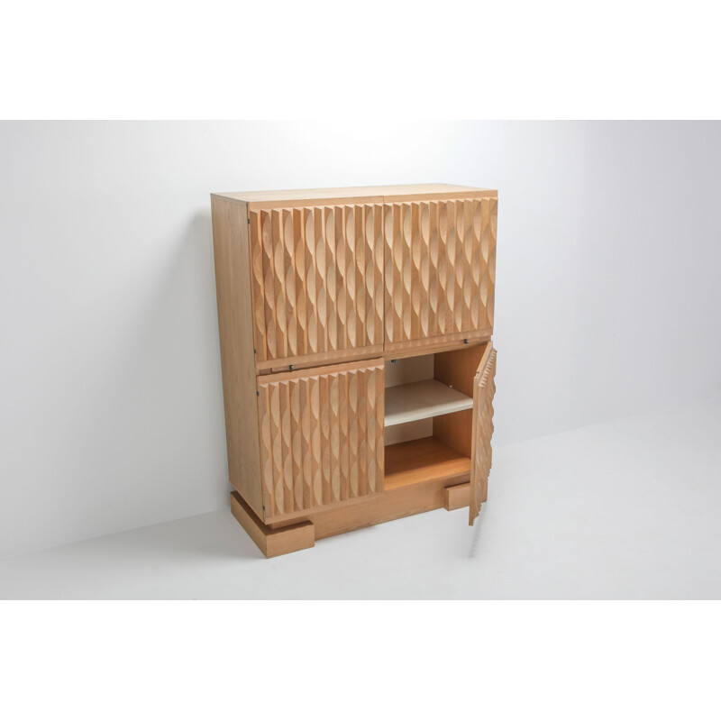 Vintage oak cabinet by De Coene, 1970