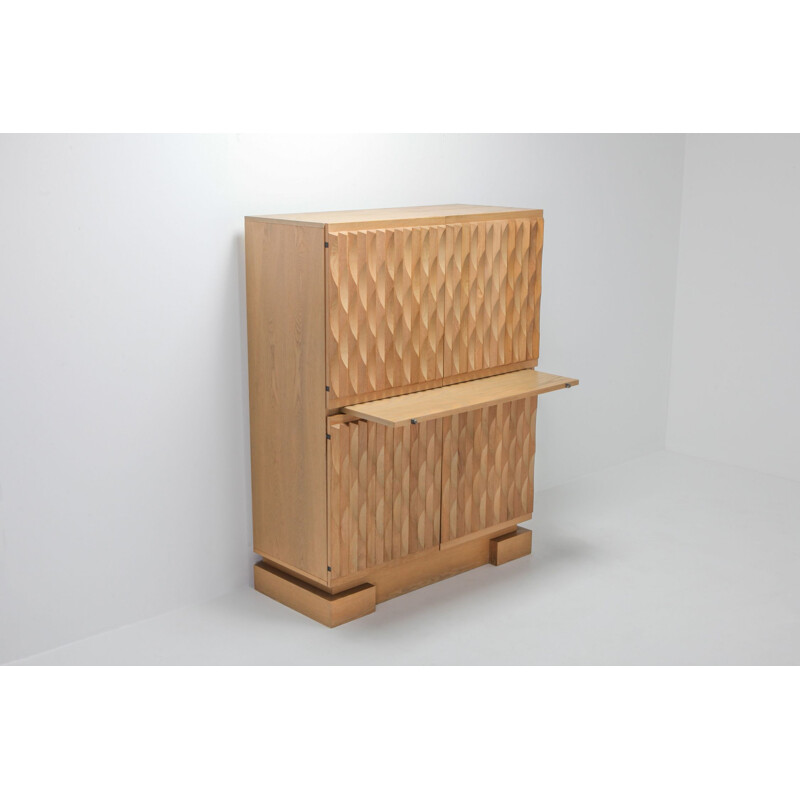 Vintage oak cabinet by De Coene, 1970