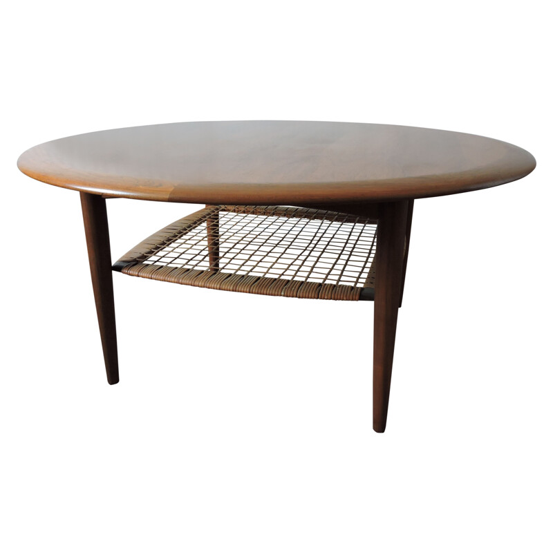 Mesa de café Vintage em teca maciça de Johannes Andersen para Cfc Silkeborg, 1960