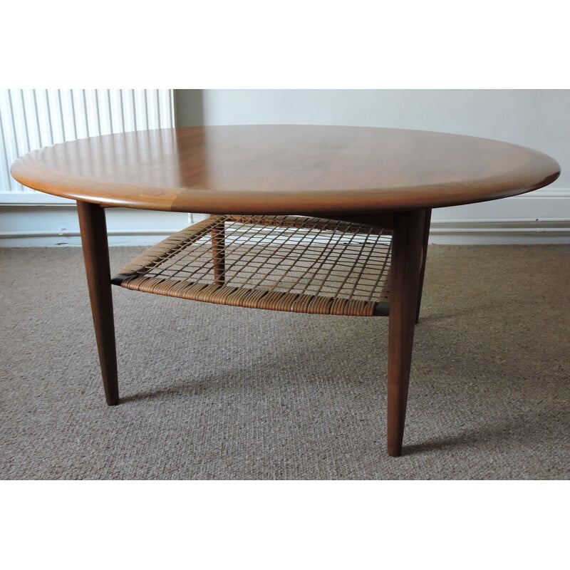 Vintage coffee table in solid teak by Johannes Andersen for Cfc Silkeborg, 1960