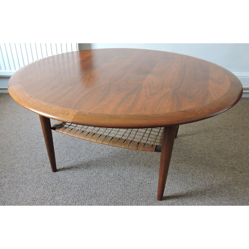 Mesa de café Vintage em teca maciça de Johannes Andersen para Cfc Silkeborg, 1960