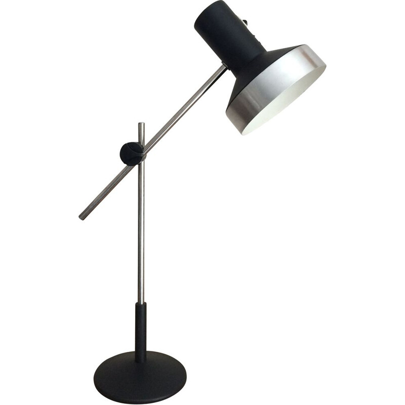 Lampe vintage chromée pour Jumo N 1220J en acier noir 1960