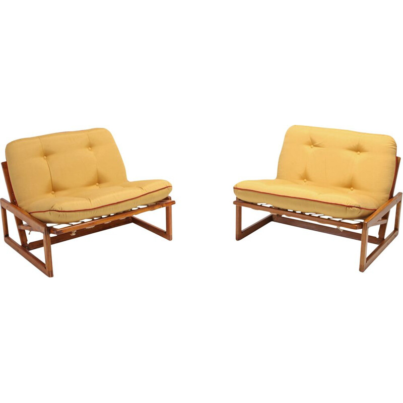 Pair of vintage lounge chairs Carlotta by Afra & Tobia Scarpa for Cassina 1960s