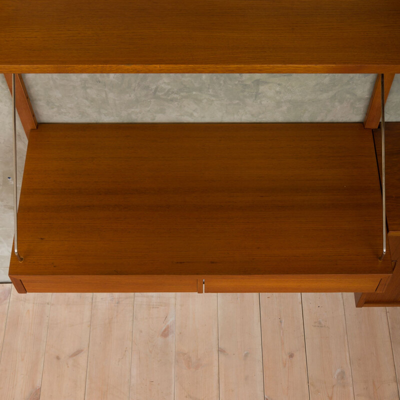 Vintage wall unit with desk and 2 cabinets by Poul Cadovius,1960