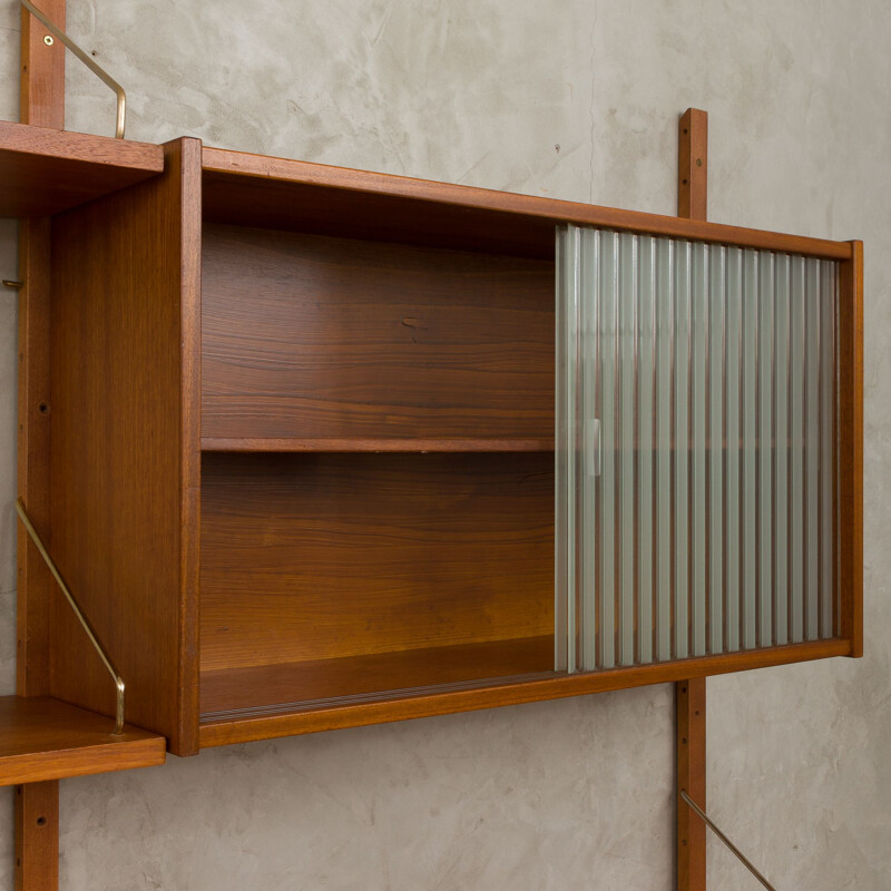 Vintage wall unit with desk and 2 cabinets by Poul Cadovius,1960