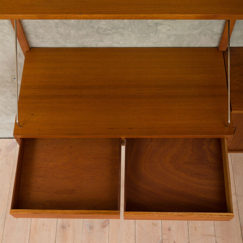 Vintage wall unit with desk and 2 cabinets by Poul Cadovius,1960