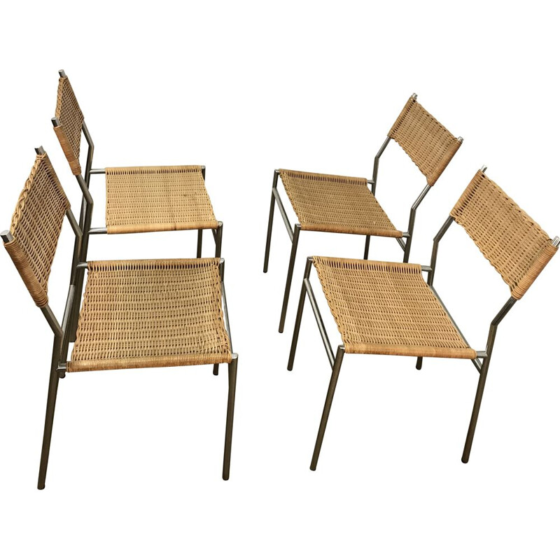 Ensemble de 4 chaises vintage par Martin Visser pour Spectrum, modèle SE05, 1960s