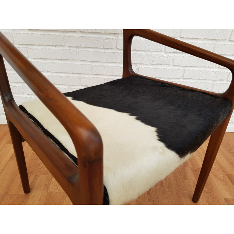 Danish armchair 50’s, cowskin, completely restored