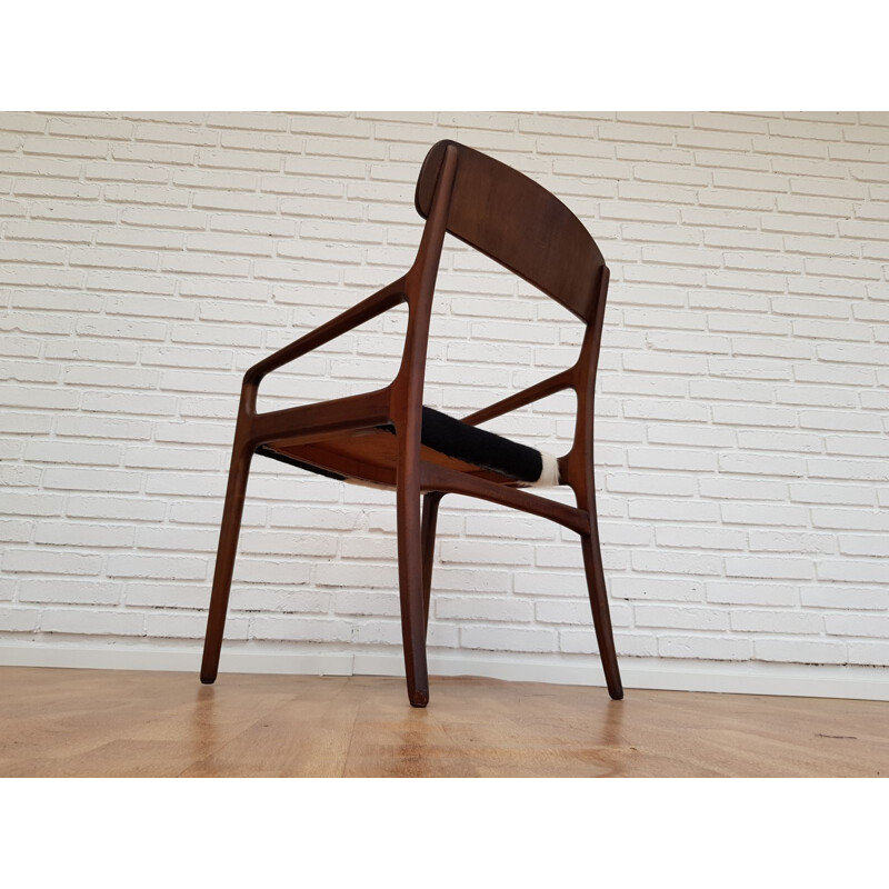 Danish armchair 50’s, cowskin, completely restored