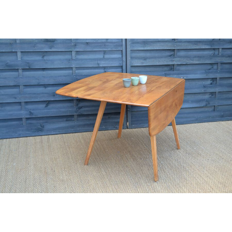 Table vintage pour Ercol en orme et hêtre 1950