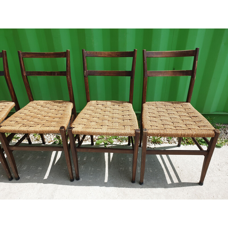 Set of 4 vintage chairs "Leggera" by Gio Ponti 1951