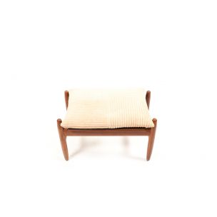 Vintage danish footstool for Frem in teakwood 1950s