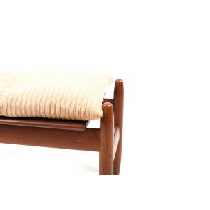 Vintage danish footstool for Frem in teakwood 1950s