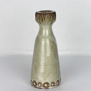 Vase vintage Femme de Jacques Pouchain en céramique beige 1950