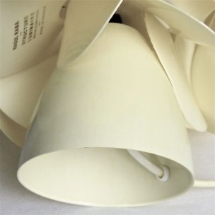 Lampe vintage en plastique blanc de Raoul Raba, 1970