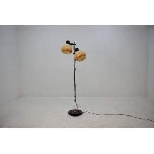 Vintage black floorlamp in iron and plastic 1960