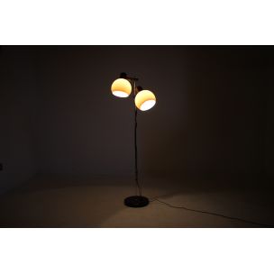 Vintage black floorlamp in iron and plastic 1960