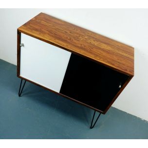 Vintage sideboard in rosewood black & white 1960s