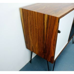 Vintage sideboard in rosewood black & white 1960s