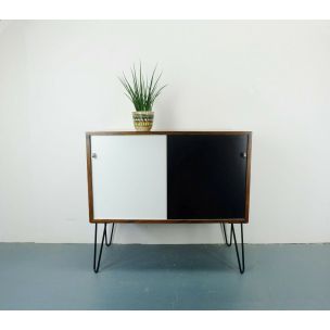 Vintage sideboard in rosewood black & white 1960s