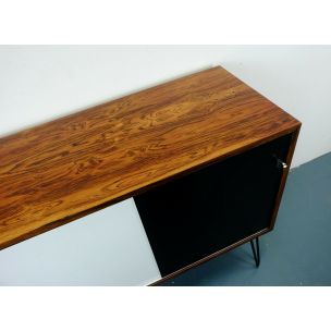 Vintage sideboard in rosewood black & white 1960s