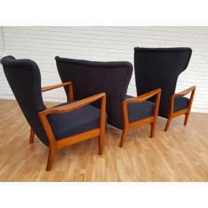 Vintage sofa set by Søren Hansen for Fritz Hansen, Denmark 1950s