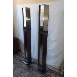 Pair of vintage speakers column bang and olufsen beolab type 6631, 1988 