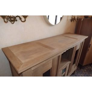 Vintage highboard in oak Charles Dudouyt 1940