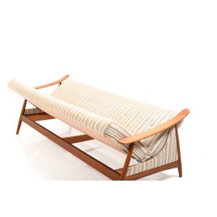 Vintage Scandinavian modern daybed sofa in teak