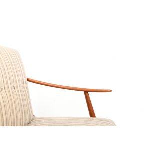 Vintage Scandinavian modern daybed sofa in teak