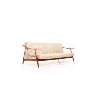 Vintage Scandinavian modern daybed sofa in teak