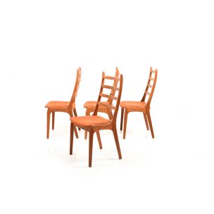 Set of 4 vintage Kai Kristiansen chairs in teak