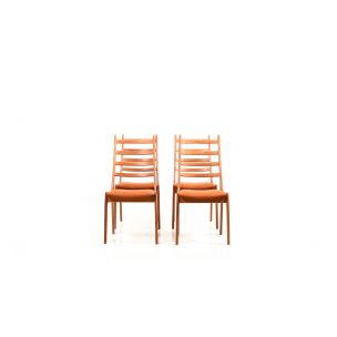 Set of 4 vintage Kai Kristiansen chairs in teak