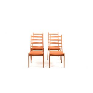 Set of 4 vintage Kai Kristiansen chairs in teak