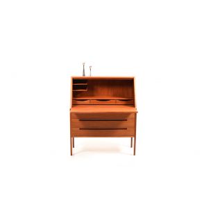 Vintage danish writing cabinet in teak by Nils Jonsson for HJN Møbler