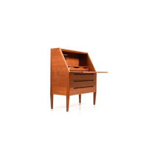 Vintage danish writing cabinet in teak by Nils Jonsson for HJN Møbler