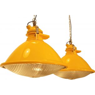 Vintage set of 2 pendant lights by Phillips for Schiphol airport,1970