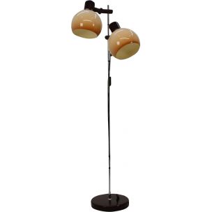 Vintage black floorlamp in iron and plastic 1960